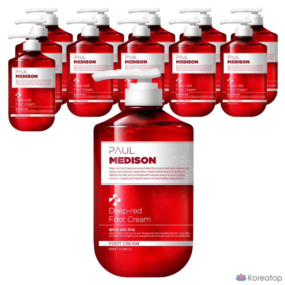Крем для ног PAUL MEDISON Deep Red, 1 упаковка, 12 штук, 510 мл