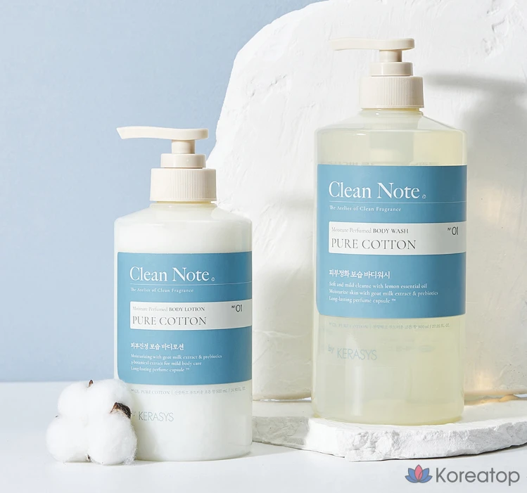 Гель для душа KeraSys Clean Note Pure Cotton, 800 мл, 1 шт.