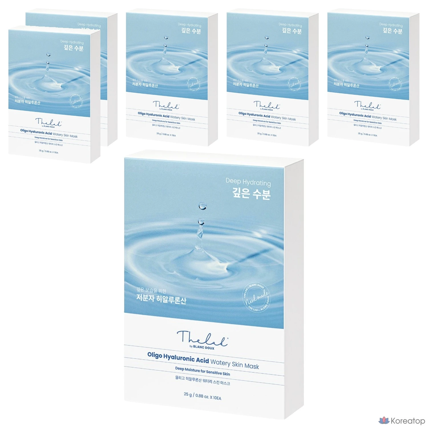 Маска для лица с гиалуроновой кислотой THE LAB by blanc doux Oligo, 250 г, 10 штук, 6 упаковок