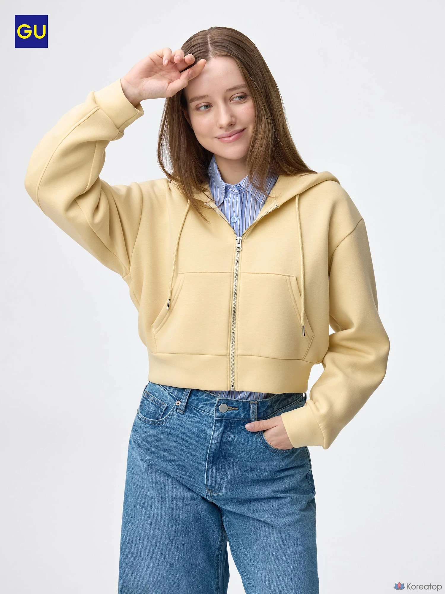 Худи на молнии Uniqlo Puff Sweat Full-Zip Hoodie