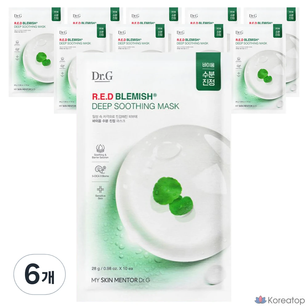 Успокаивающая маска Dr.G от красных пятен, 10 шт., 6 шт.