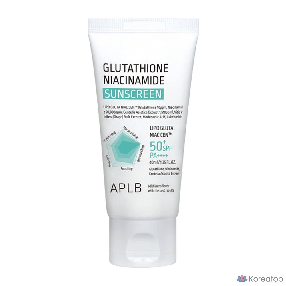 Солнцезащитный крем APLB с глутатионом и ниацинамидом, 1 шт., 40 мл