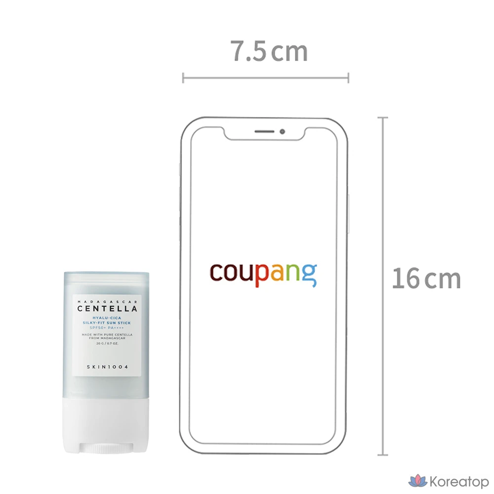 Солнцезащитный стик Skin1004 с гиалуроновой кислотой Silky Fit SPF50+ PA++++, 20 г, 1 шт.