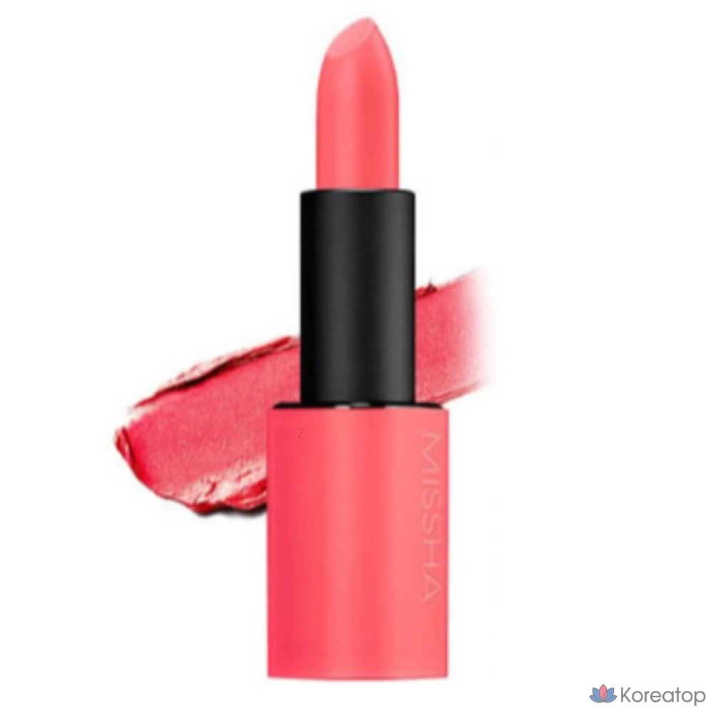 Помада Missha Dare Rouge Velvet, 1 шт., цвет Kitsch Peach (кораллово-розовый).
