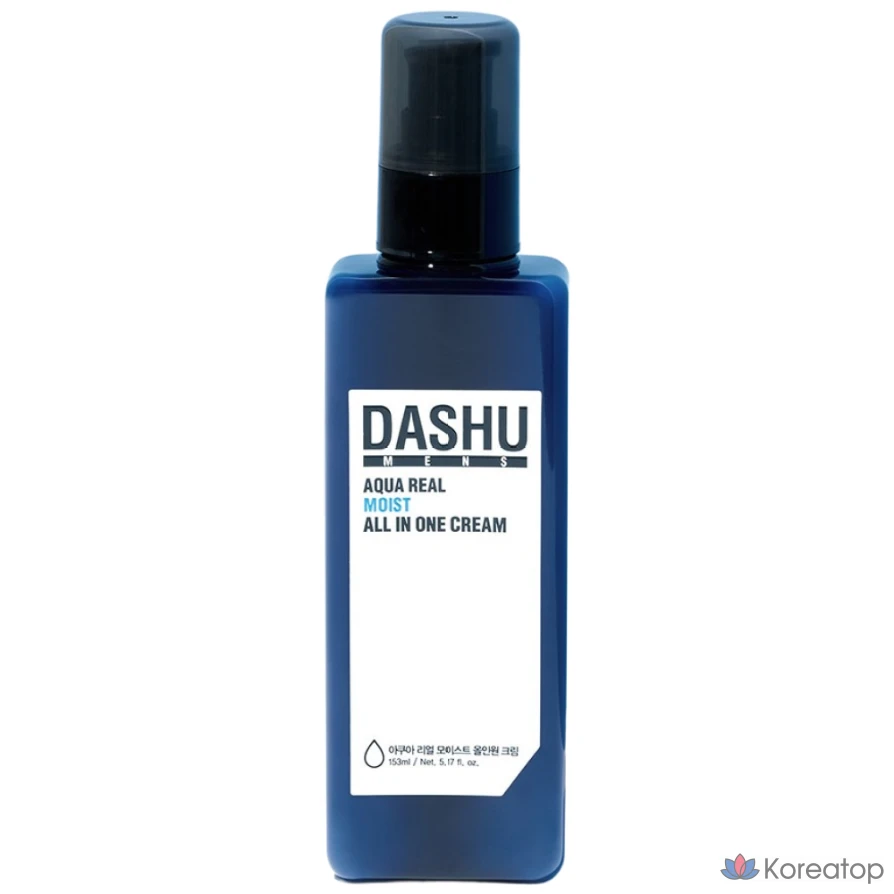 Набор из 4 флаконов: лосьон DASHU Men's Aqua Deep Waterful All-in-One Lotion 153 мл и увлажняющий крем Men's Aqua Real Moist All-in-One Cream 153 мл.
