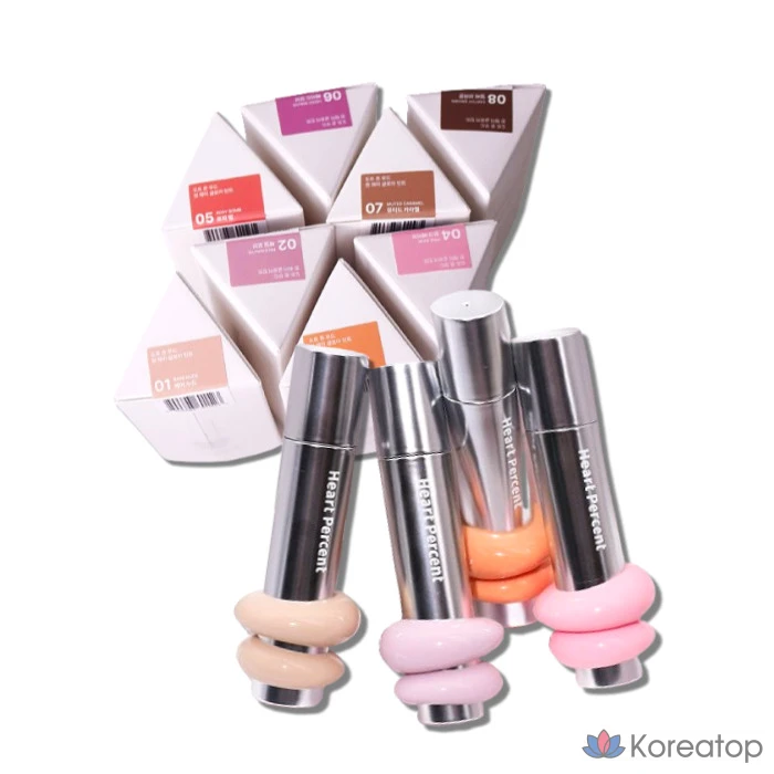 Тинт для губ Heart Percent One-Way Glow Tint, 8 цветов, оттенок 7 Muted Brown, 1 шт.