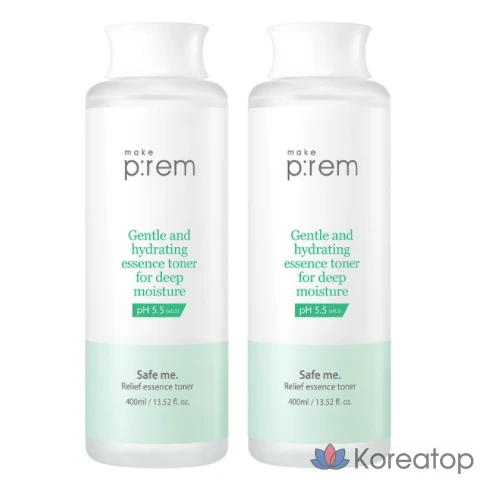 Тоник-эссенция MAKE P:REM Relief Daily Toner, 400 мл, 2 флакона, 1 шт.