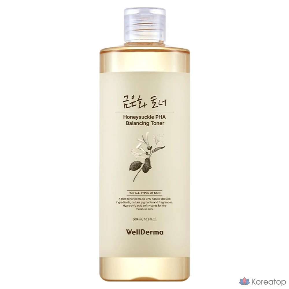 Тоник для лица WellDerma Gold and Silver Balancing Toner, 500 мл, 1 шт.