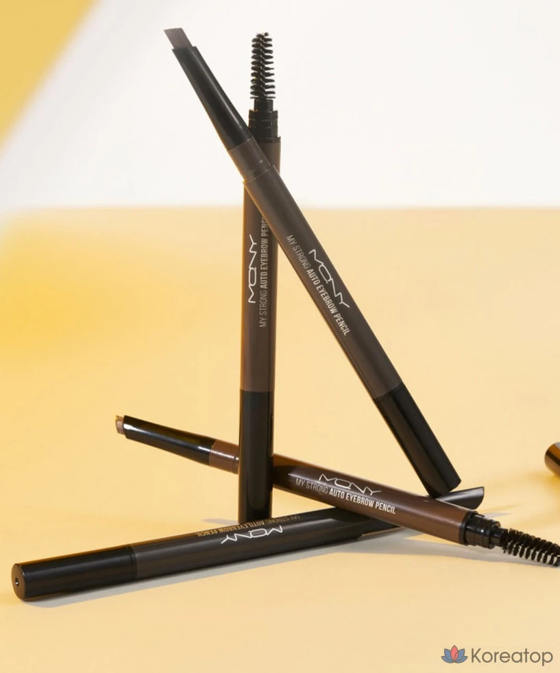 Карандаш для бровей Mqny New York My Strong Auto Eyebrow Pencil, 0.35 г, цвет «каменный серый», 1 шт.