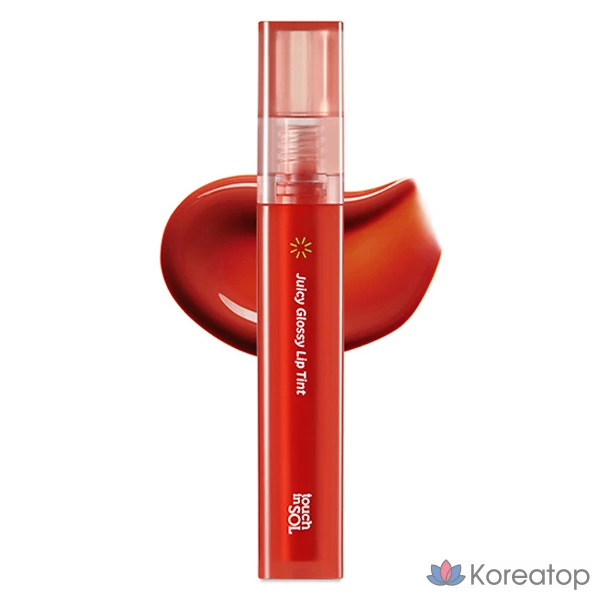 Тинт для губ Touch in Sol Vegan Again Juicy Glossy Lip Tint, оттенок Fresh Coral, 1 шт., 3,9 г