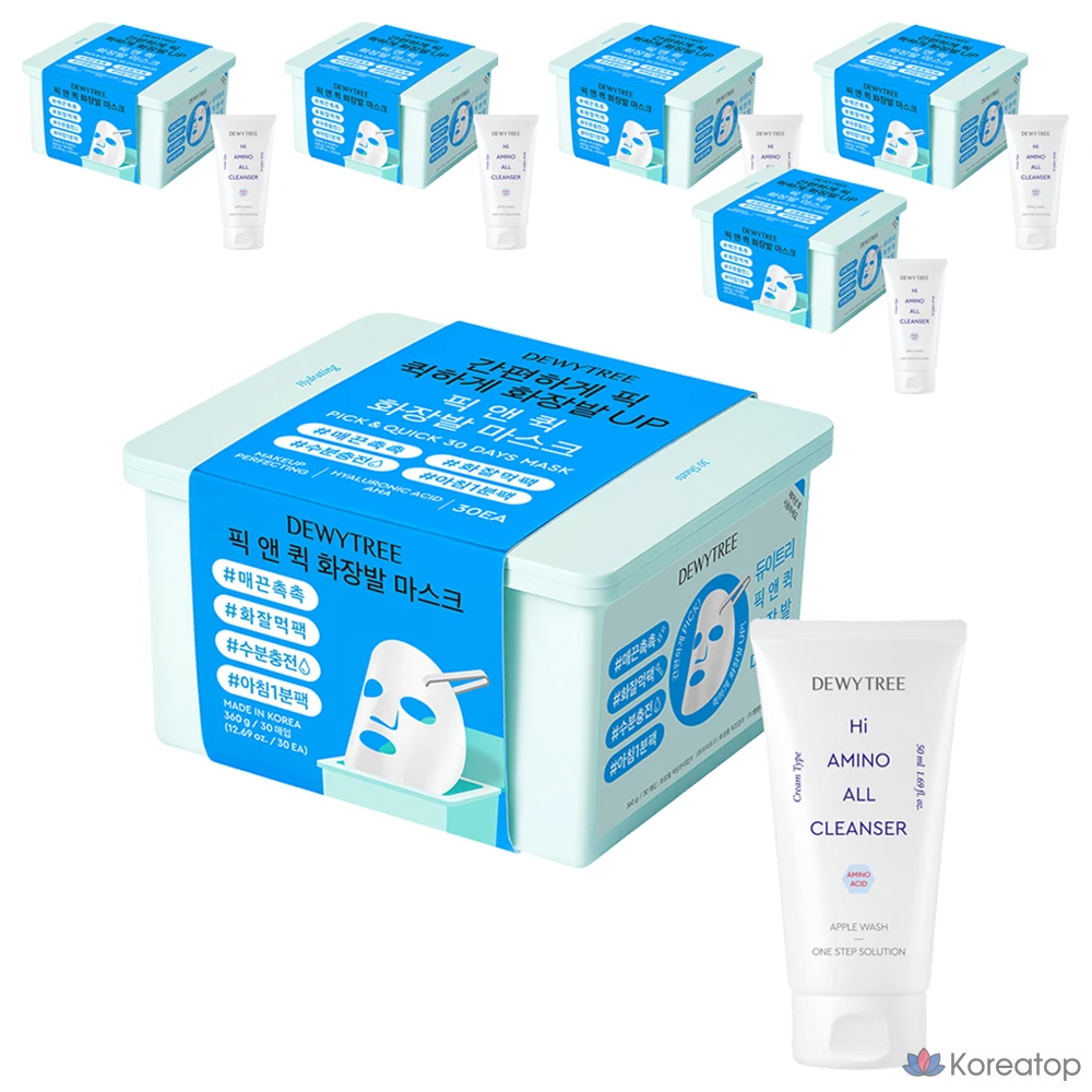 Тканевая маска для лица Dewytree Special Pick & Quick Daily Mask + Hi Amino Foam, 50 мл, 6 шт.