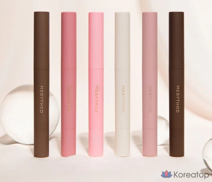 Набор двухцветных теней для век Merythod, 2 оттенка: сиреневый «Лепесток» + коралловый «Звездный свет», по 1 шт., фото 5