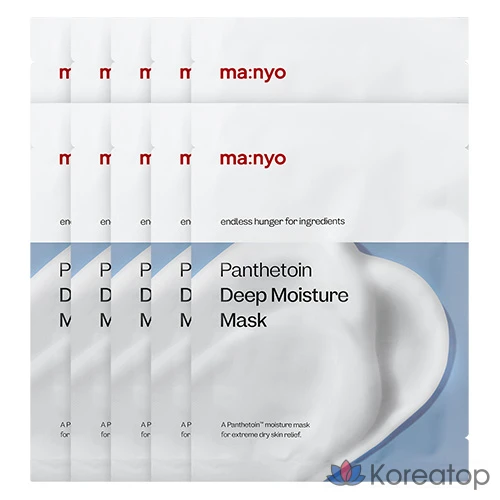 Увлажняющая маска Manyo Factory Pantetoin Deep Moisture Mask, 30 г, 10 штук