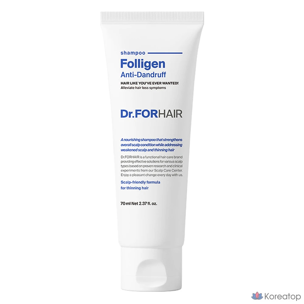 Отшелушивающий шампунь от перхоти Dr. For Hair Foligen, 70 мл, 1 шт.