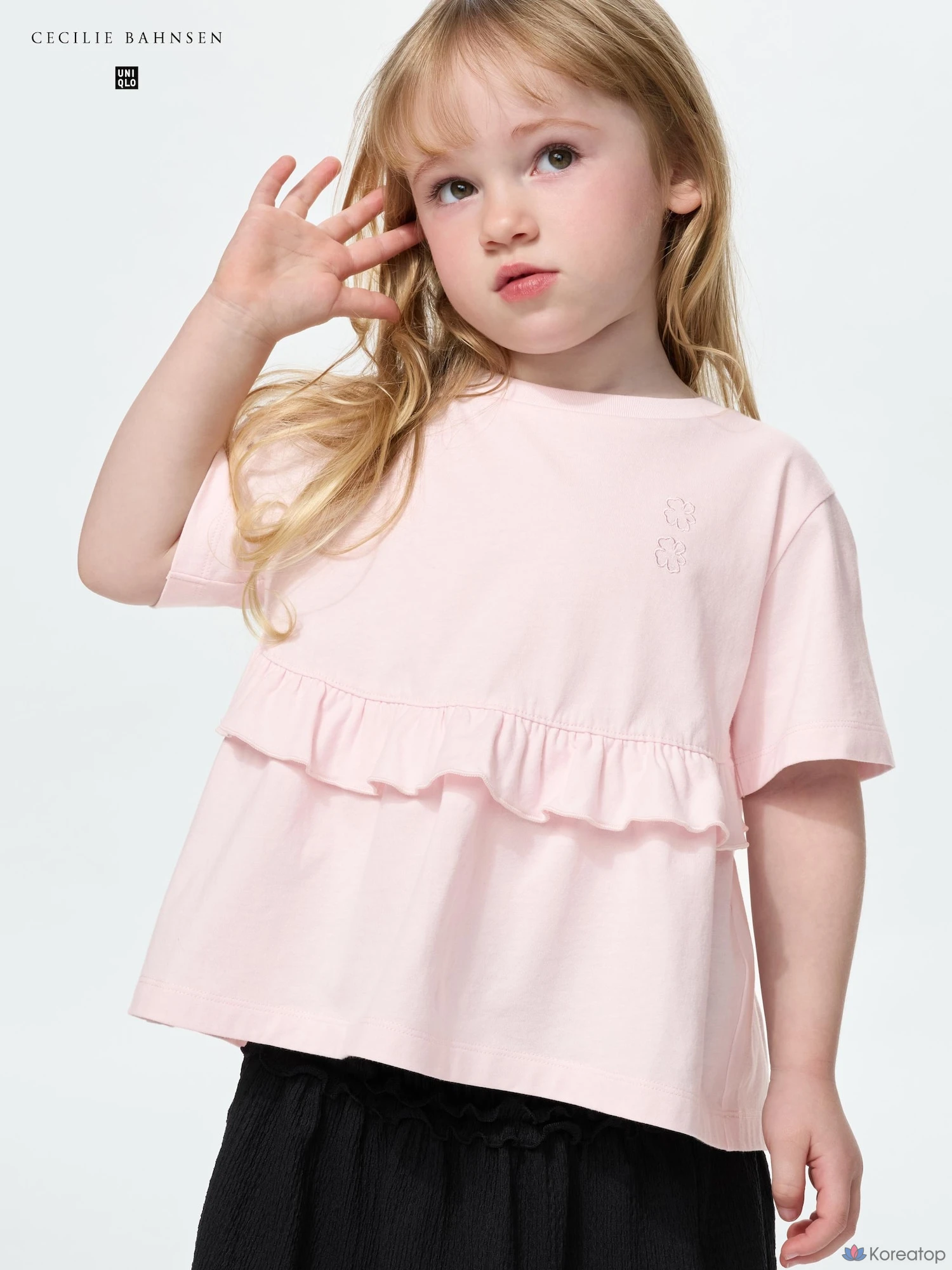 Футболка для девочек Uniqlo Frill T-Shirt