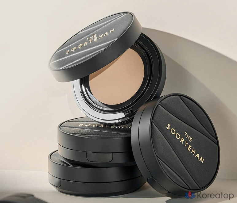 Тональный крем-кушон Sooryehan The Black Tension Fit Mesh Cushion Foundation, 13 г, № 23, 1 шт., фото 10
