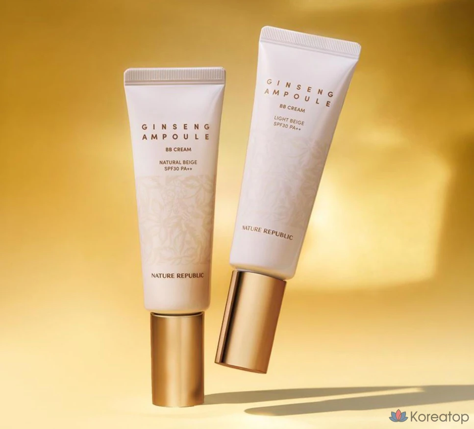 BB-крем Nature Republic Ginseng Ampoule SPF30 PA++, оттенок 01 Light Beige, 50 мл, 1 шт.