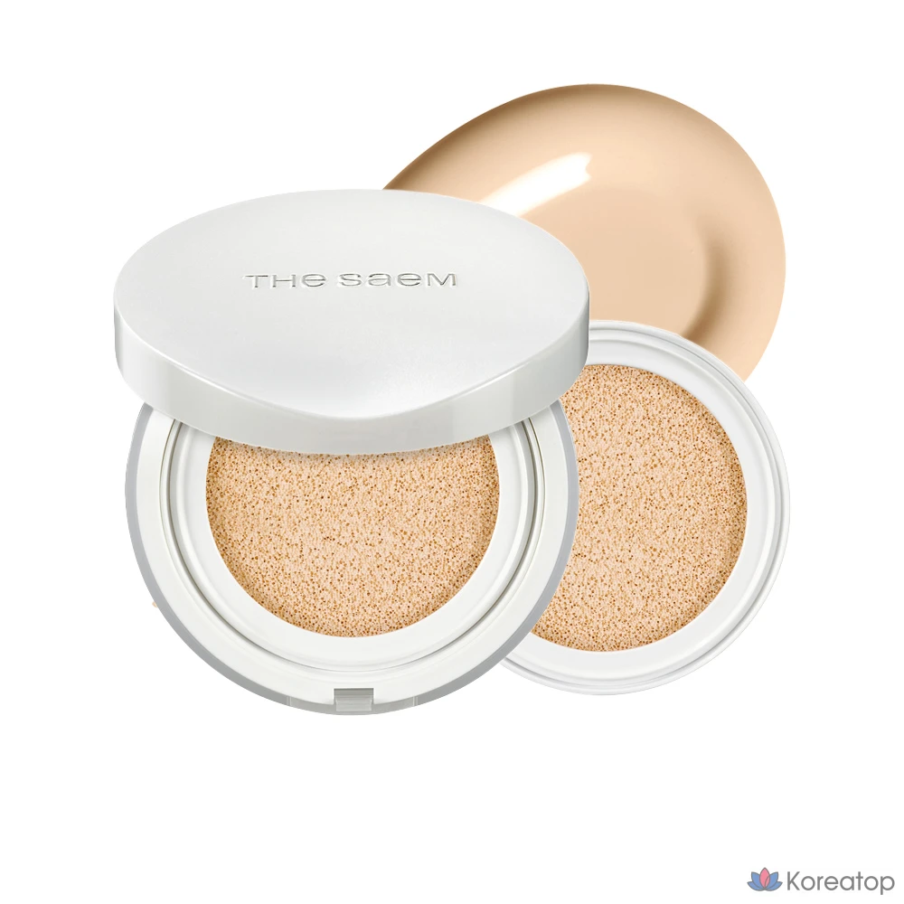Набор The Saem Skin Perfection Glutathione Toning Cushion 12g + сменный блок 12g, 19N Clear Beige, 1 шт.