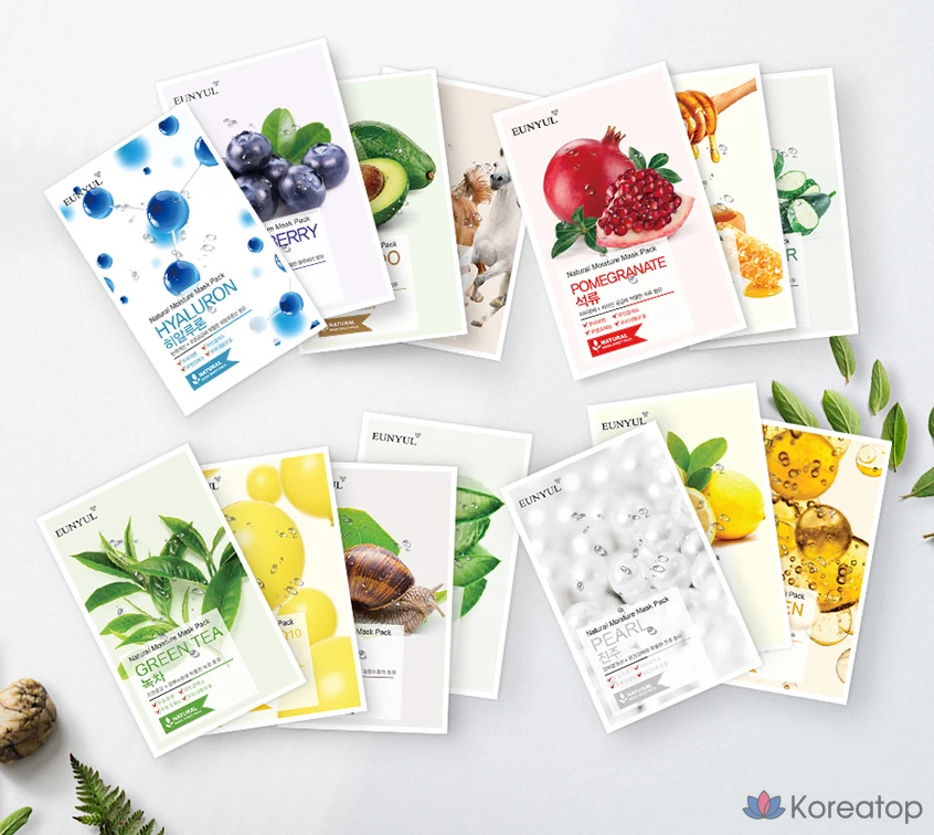 Набор масок Eunyul с натуральной гиалуроновой кислотой, 1 упаковка, 200 листов., фото 6