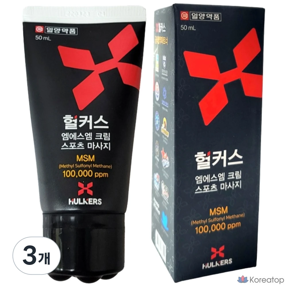 Массажный крем Il-Yang MSM для спорта, 1 упаковка, 3 штуки, 50 мл
