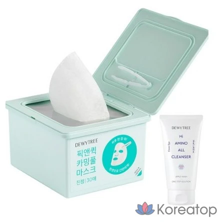 Успокаивающая пенка для лица Dewtree Special Pick &amp; Quick Mask Calming Full + High Amino Foam, 50 мл, 1 комплект, 2 штуки