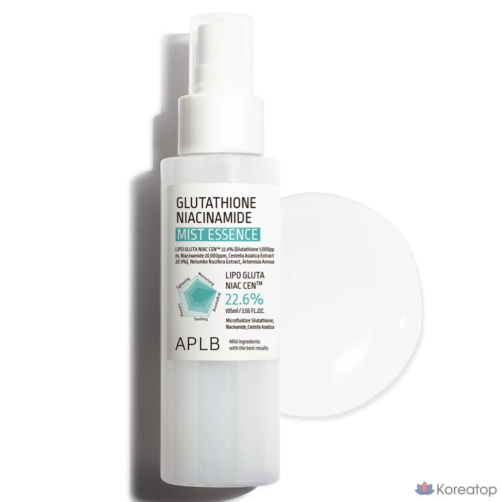 APLB Glutathione Niacinamide Mist Essence, 105 мл, 1 шт.