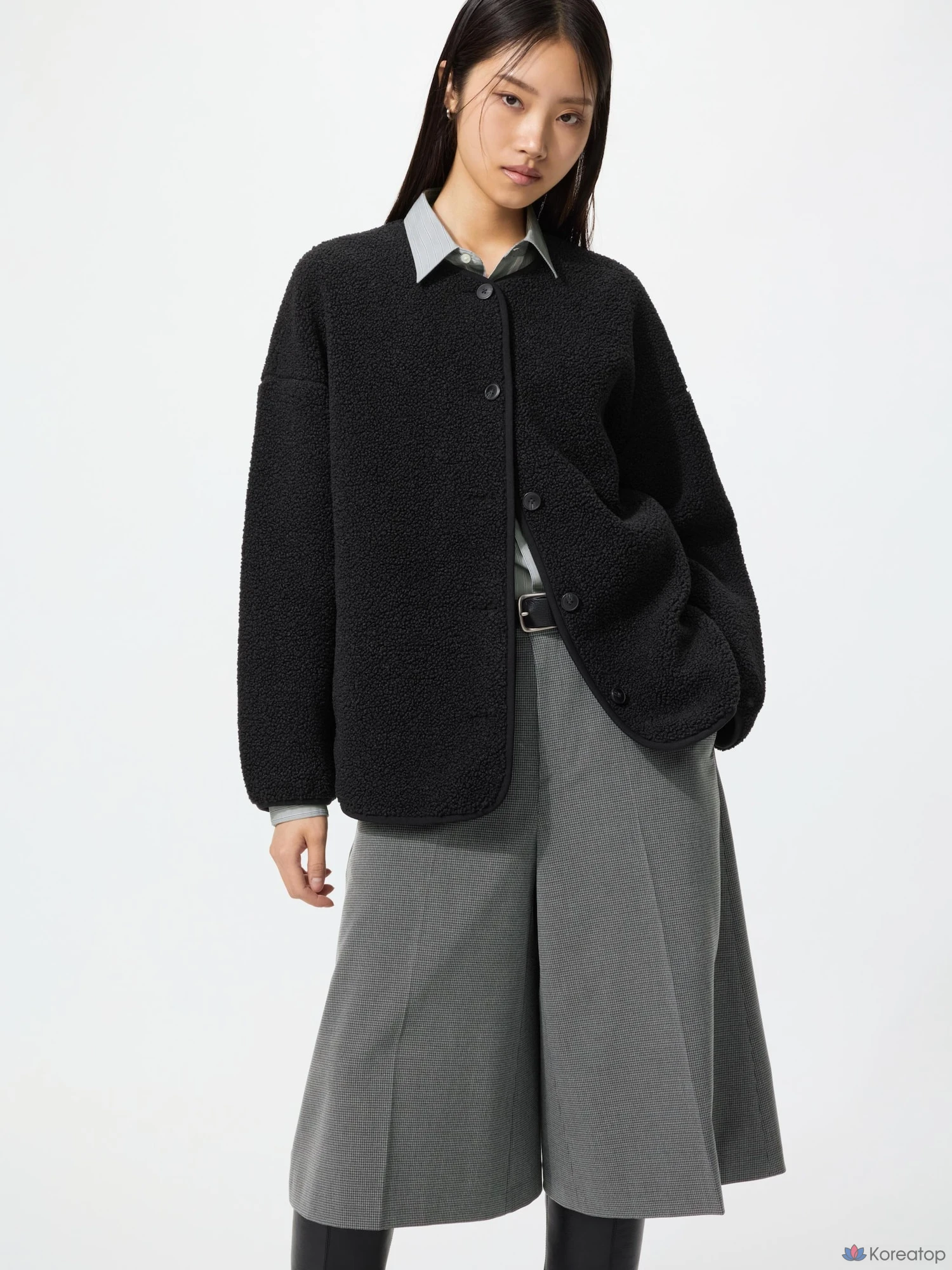 Кардиган Uniqlo Boa Fleece Relaxed Cardigan