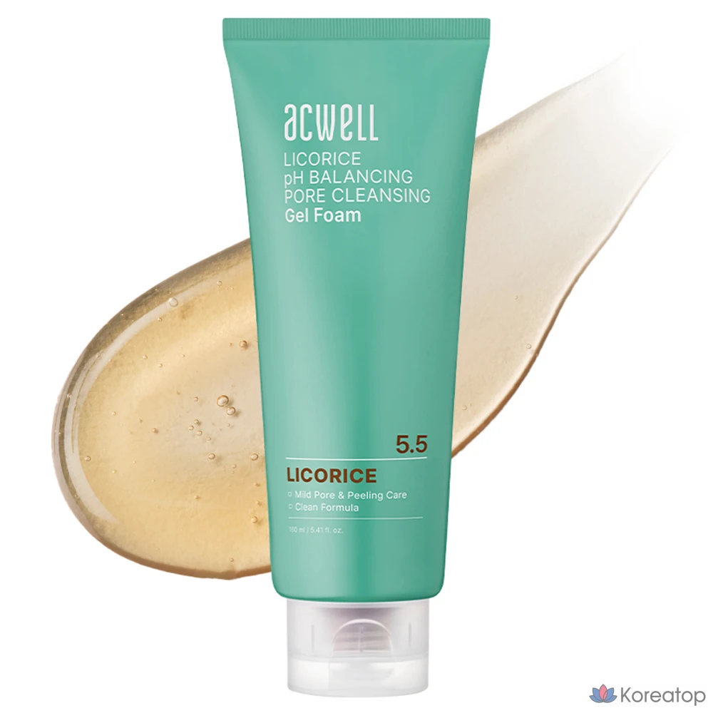 Очищающий гель-пенка для пор Acwell Licorice Water PH Balancing Pore Cleansing Gel Foam, 160 мл, 1 шт.