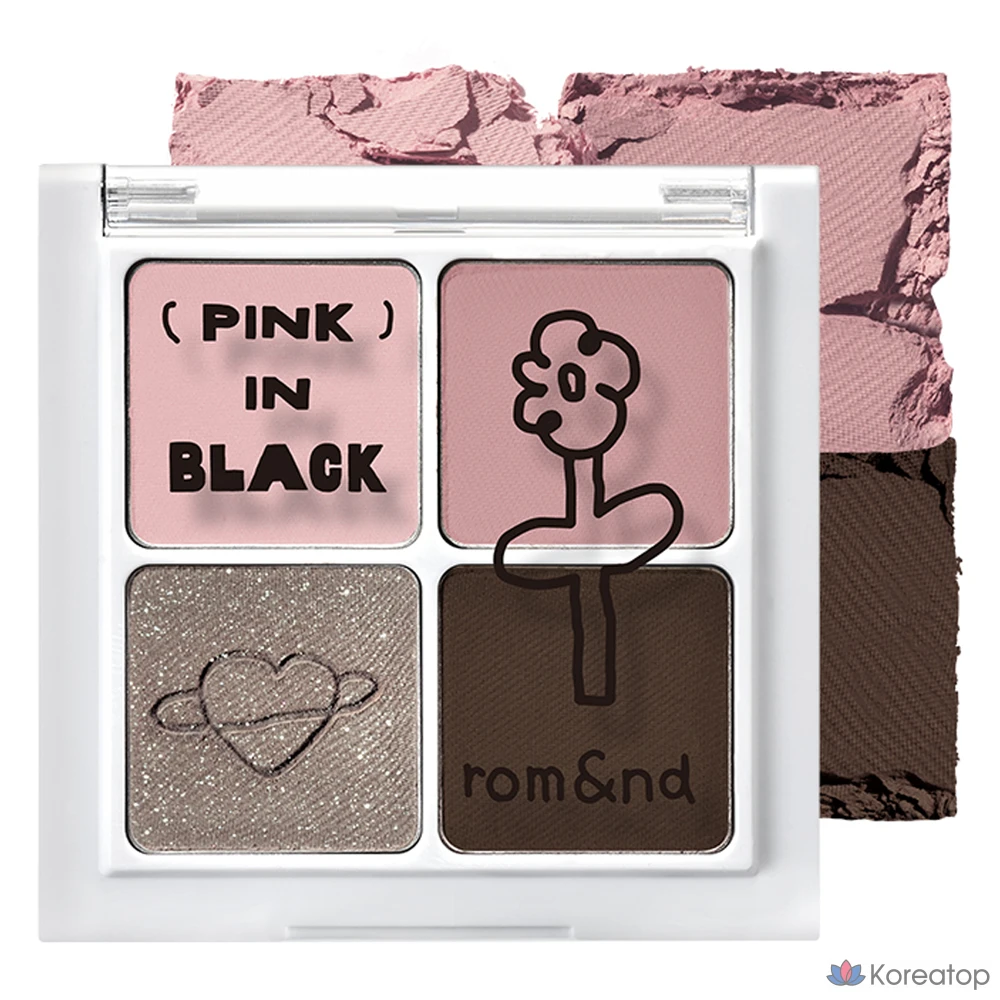 Палетка теней для век ROM&ND Inapisquare Better Than Eyes, 7,3 г, цвет B02 "Обожженный пион", 1 шт.