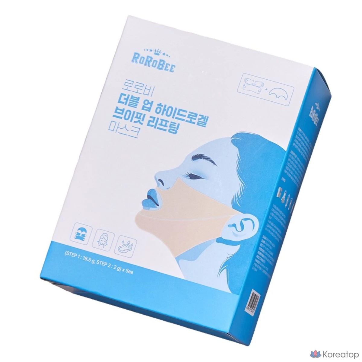 LOLO SKINNY Double Up Collagen Hydrogel V-Line Lifting Pack Mask Sheet LS0010, 2 шт., 10 штук