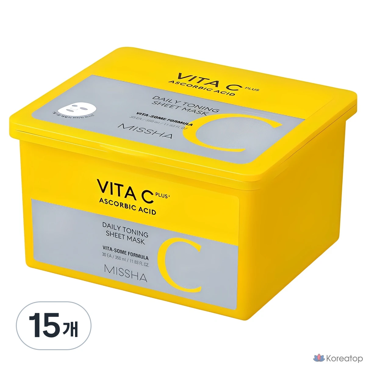 Тканевая маска для лица Missha Vita C Plus Daily Toning Sheet Mask, 30 шт.