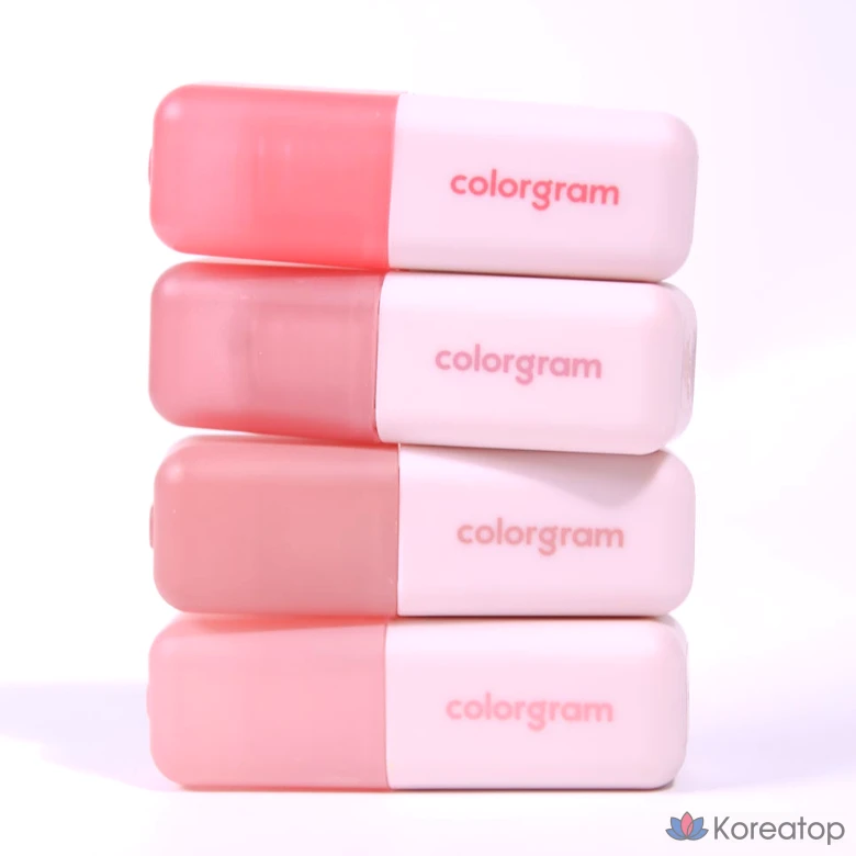 Colorgram Nude Blur Tint, стойкий, комфортный тинт для губ, естественный оттенок, 1 шт., 5 г, 07 Geek Rose + 04 Coral Lit, фото 2