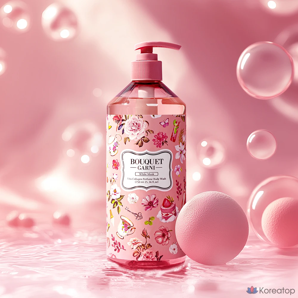 Гель для душа Bouquet Garni Vita Collagen с ароматом белого мускуса, 750 мл, 1 шт., фото 2