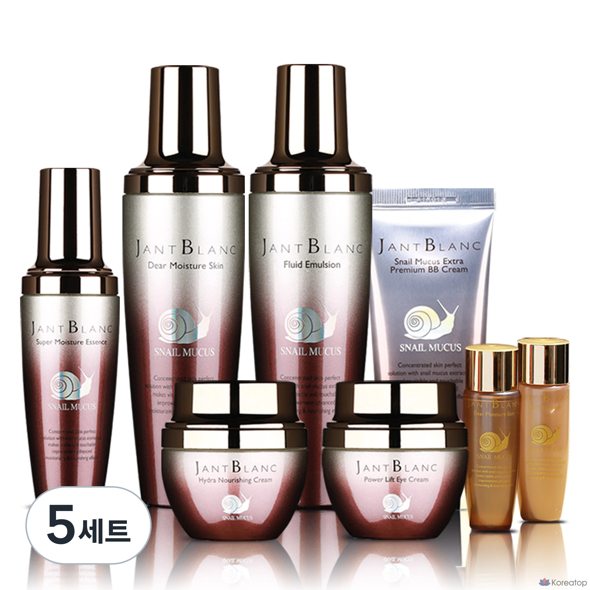 Набор для ухода за кожей Jant Blanc Snail Snail Snail Mucus Filtrate, 6 предметов (5 комплектов)