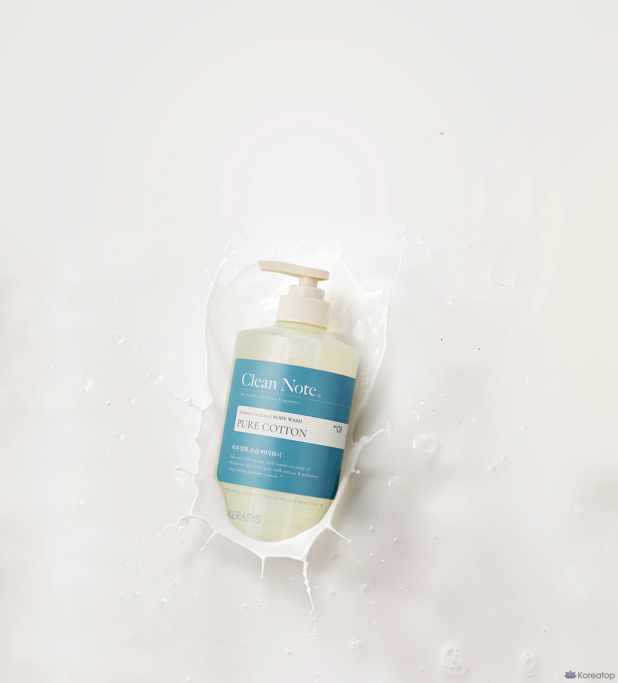 Гель для душа KeraSys Clean Note Pure Cotton, 800 мл, 1 шт.