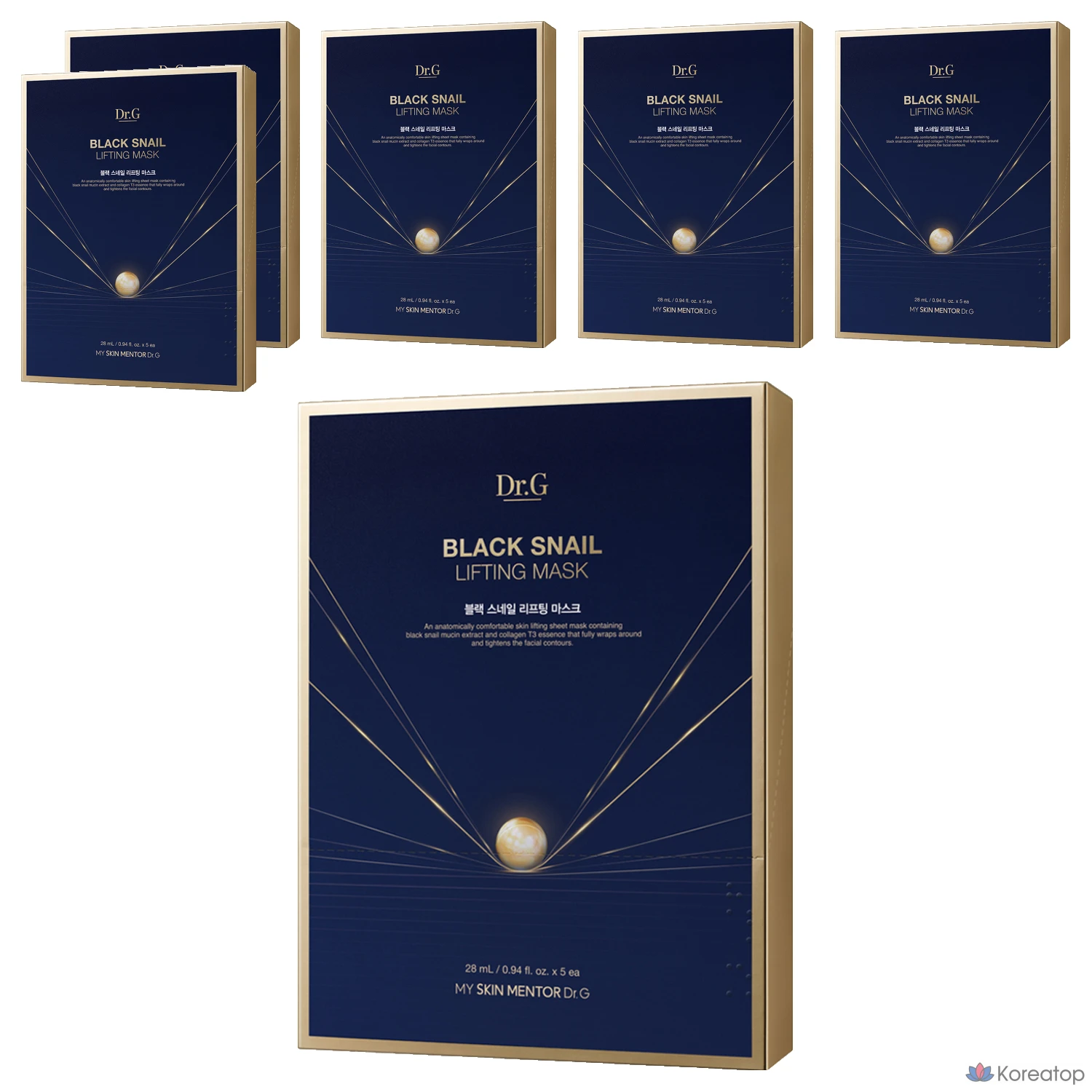 Подтягивающая маска Dr.G Black Snail, 5 шт., 6 шт.