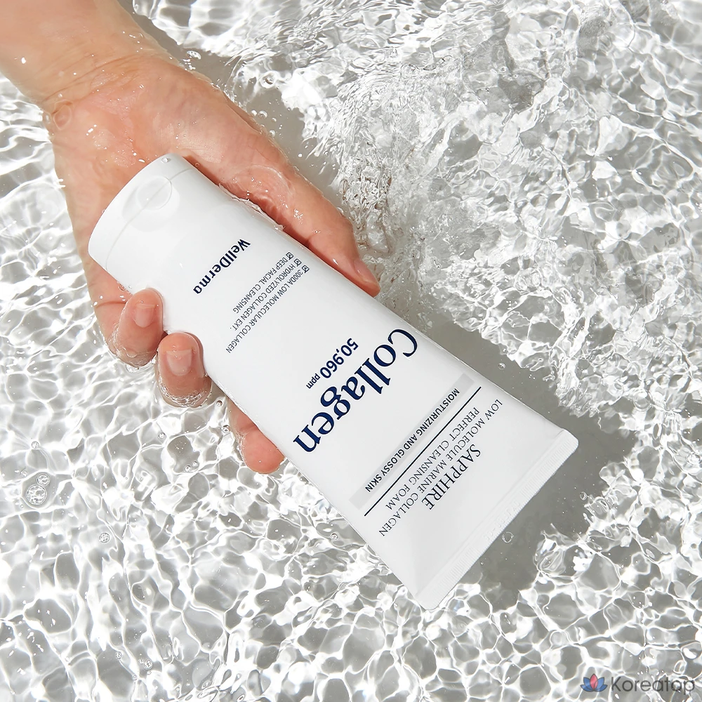 Очищающая пенка WellDerma Sapphire Low Molecular Marine Collagen Perfect Cleansing Foam, 1 шт., 150 г