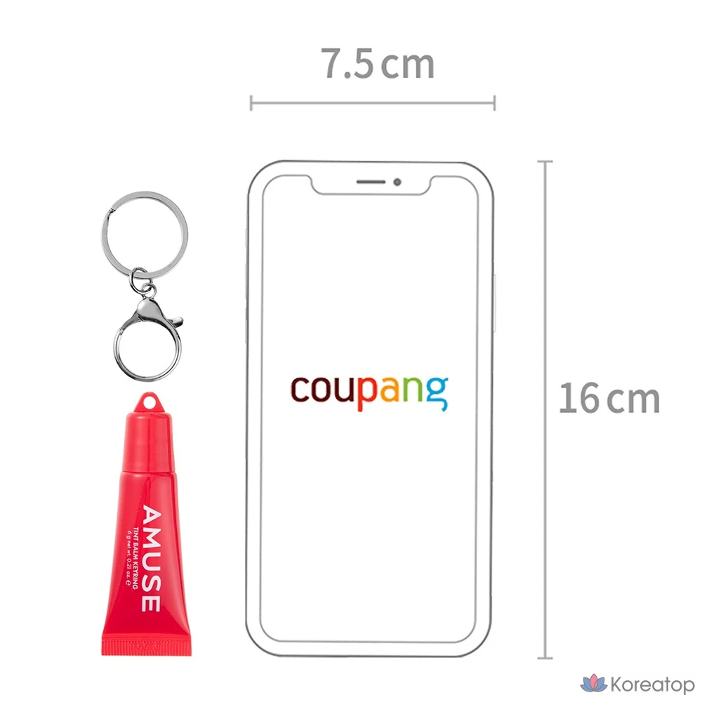Бальзам для губ AMUSE Tint Keyring Lip Balm, 03 Healthy Cherry, 6 г, 1 шт.
