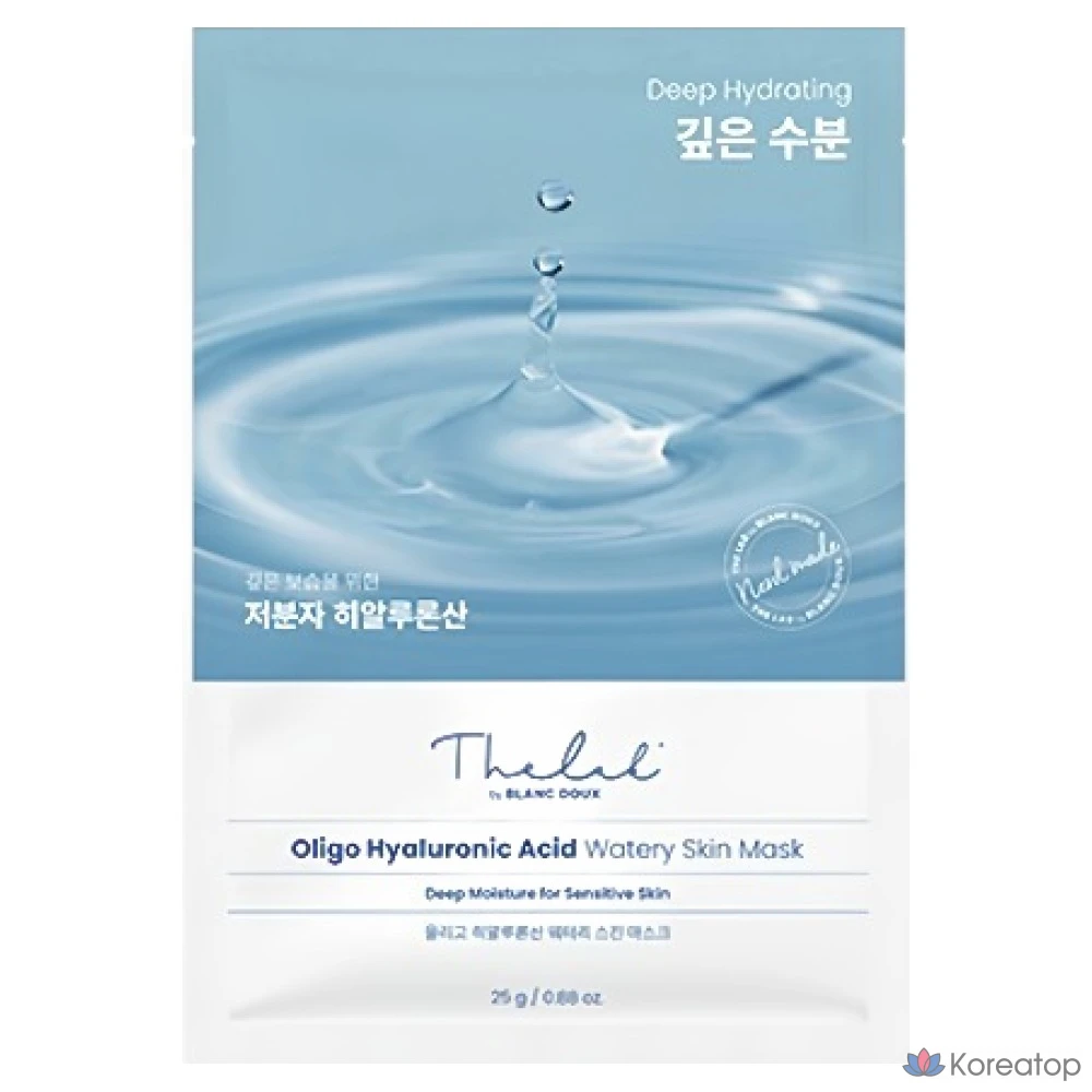 Маска для лица с гиалуроновой кислотой THE LAB by blanc doux Oligo, 250 г, 10 штук, 6 упаковок, фото 2