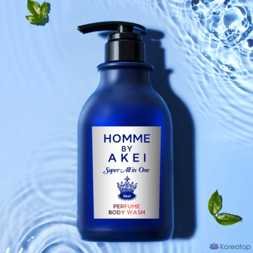 Набор Akei Derma+ Homme Super All-in-One Body Wash с ароматом сенсеферомонов и шариками для душа, 550 мл, 1 шт.