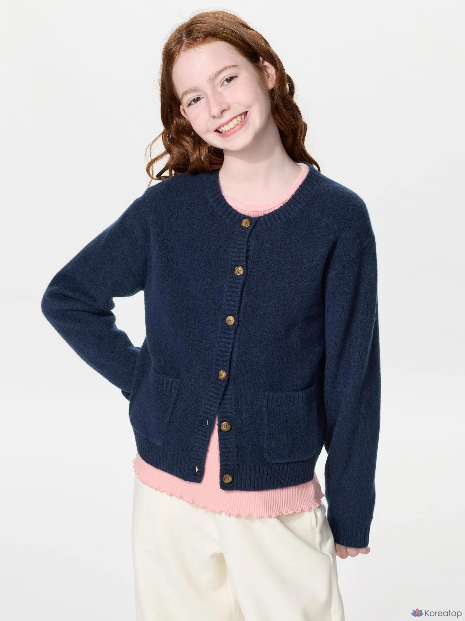 Кардиган для девочек Uniqlo Souffle Yarn Cardigan