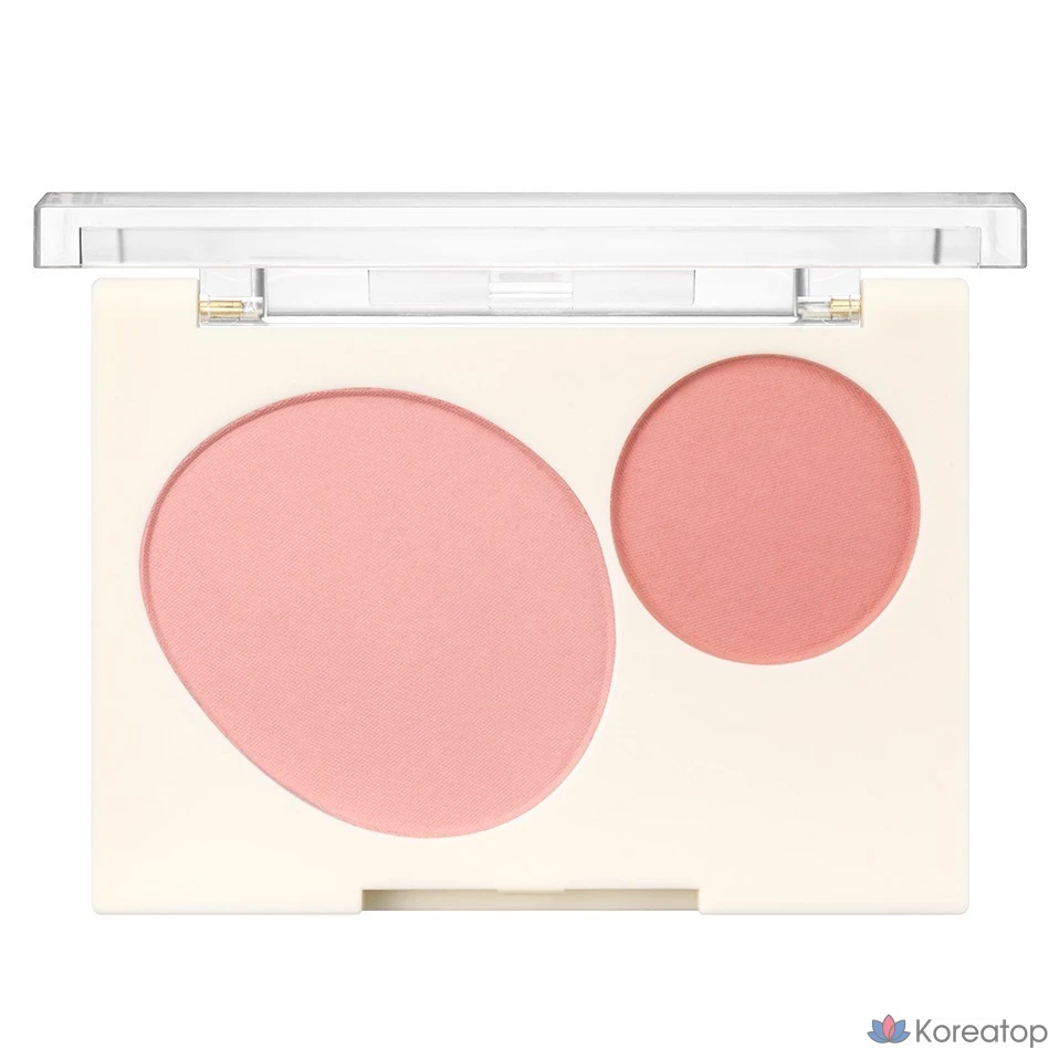 Румяна Giverny Fluffy Dual Blusher 7,4 г, оттенок 01 "Персиковый макарон", 1 шт.