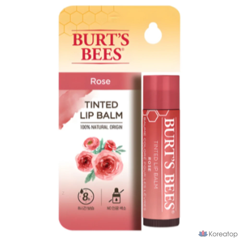 Тонированный бальзам для губ Burt's Bees 4,25 г, цвет РОЗА, 1 шт.