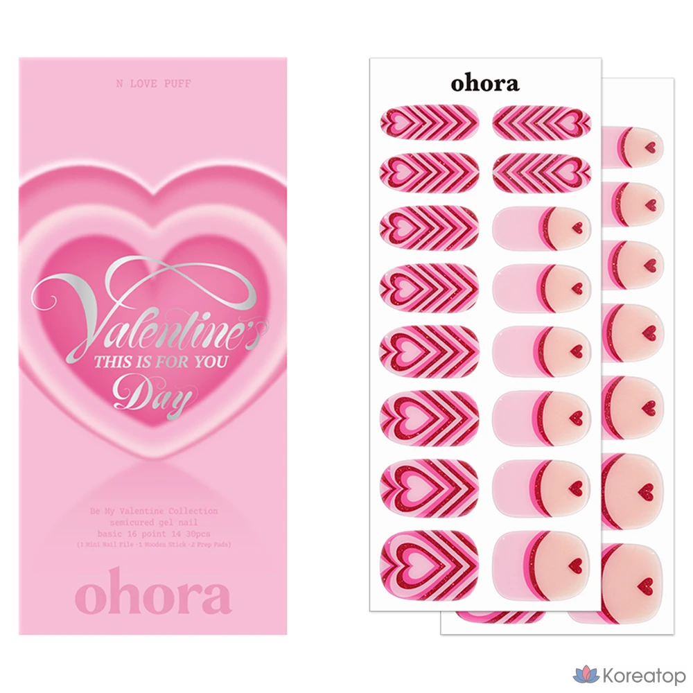 Гель-лак для ногтей Ohora Gel Nail Strip, N Love Puff, 1 шт.