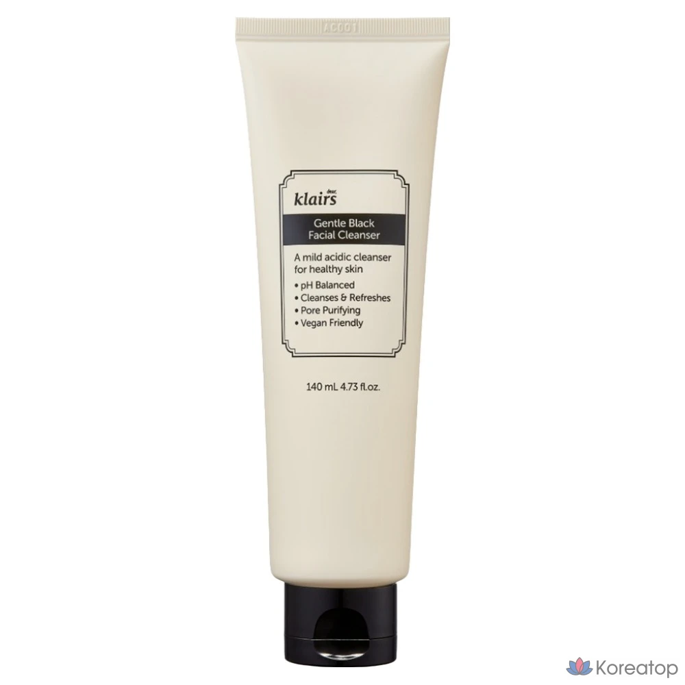 Очищающее средство для лица Dear, Klairs Gentle Black, 1 шт., 140 мл