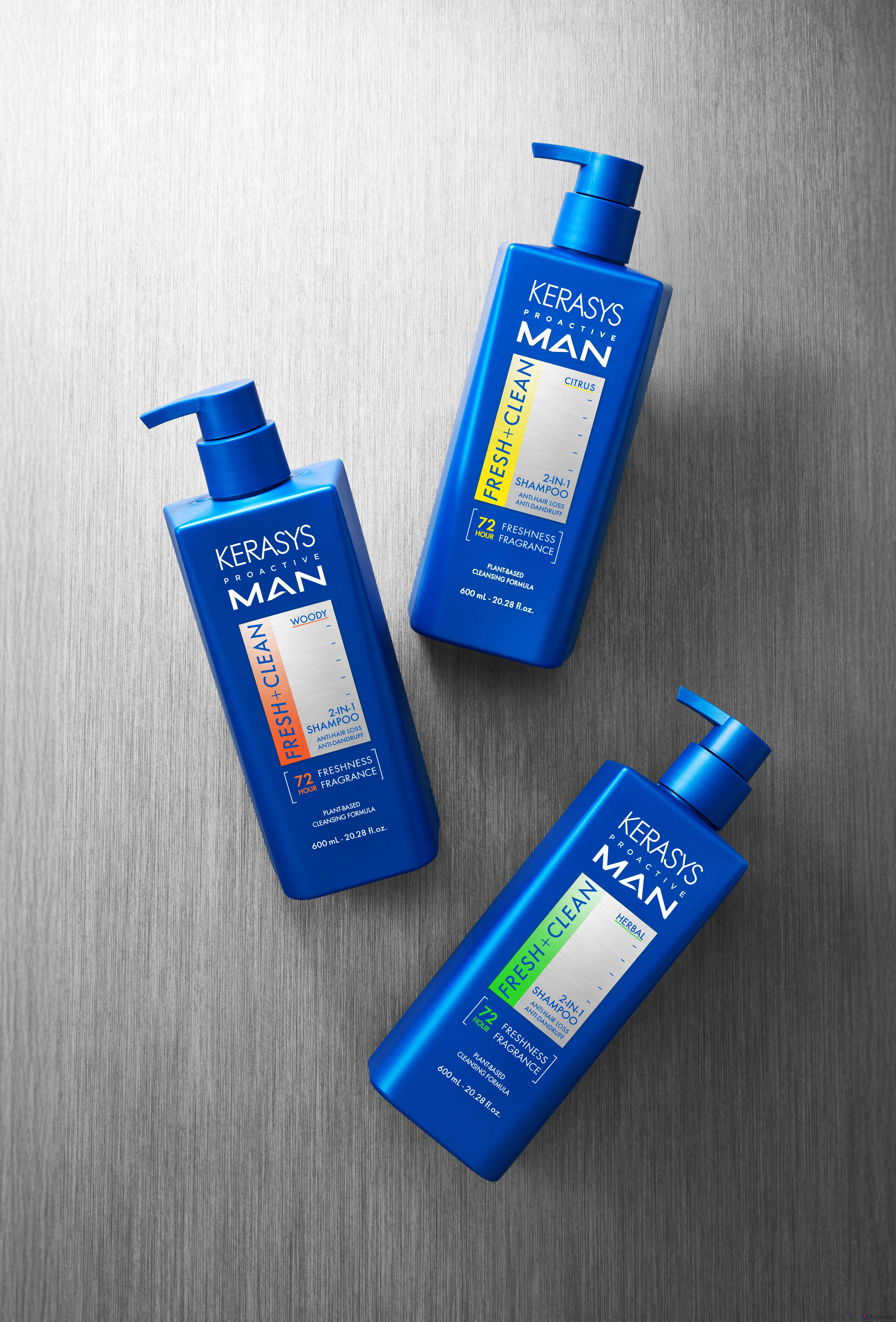 Шампунь KeraSys Proactive для мужчин от выпадения волос, травяной, 1 шт., 600 мл