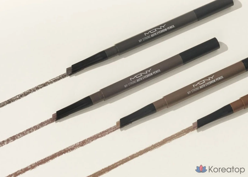 Карандаш для бровей Mqny New York My Strong Auto Eyebrow Pencil, 0.35 г, цвет «каменный серый», 1 шт.