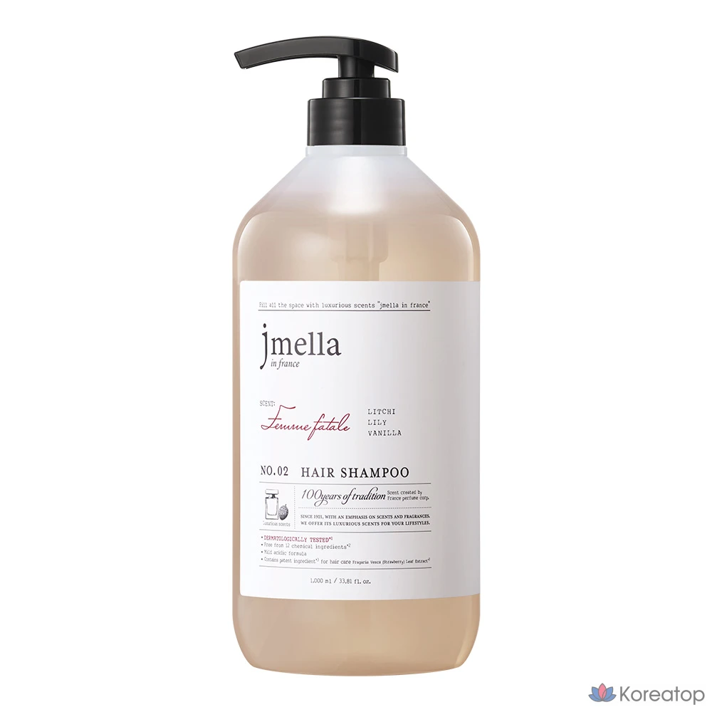 Шампунь для волос Jmella In France Femme Fatale с фруктовым насыщенным ароматом, 1 л, 1 шт.