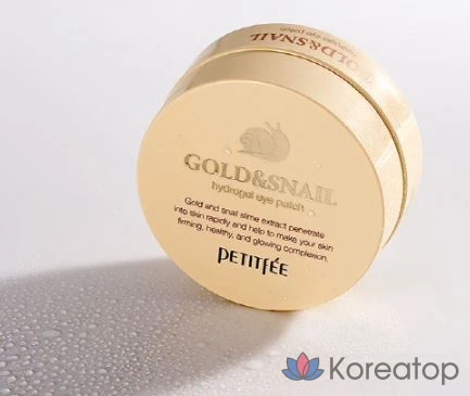 Гидрогелевые патчи для глаз Petitfee Gold &amp; Snail, 60 листов, 1 упаковка