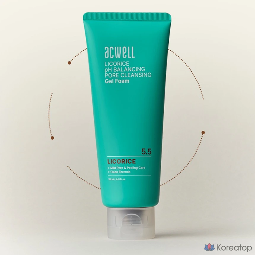 Очищающий гель-пенка для пор Acwell Licorice Water PH Balancing Pore Cleansing Gel Foam, 160 мл, 1 шт.